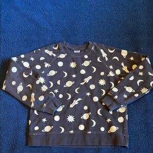 Hanna Andersson Black and Cream Space Sweatshirt